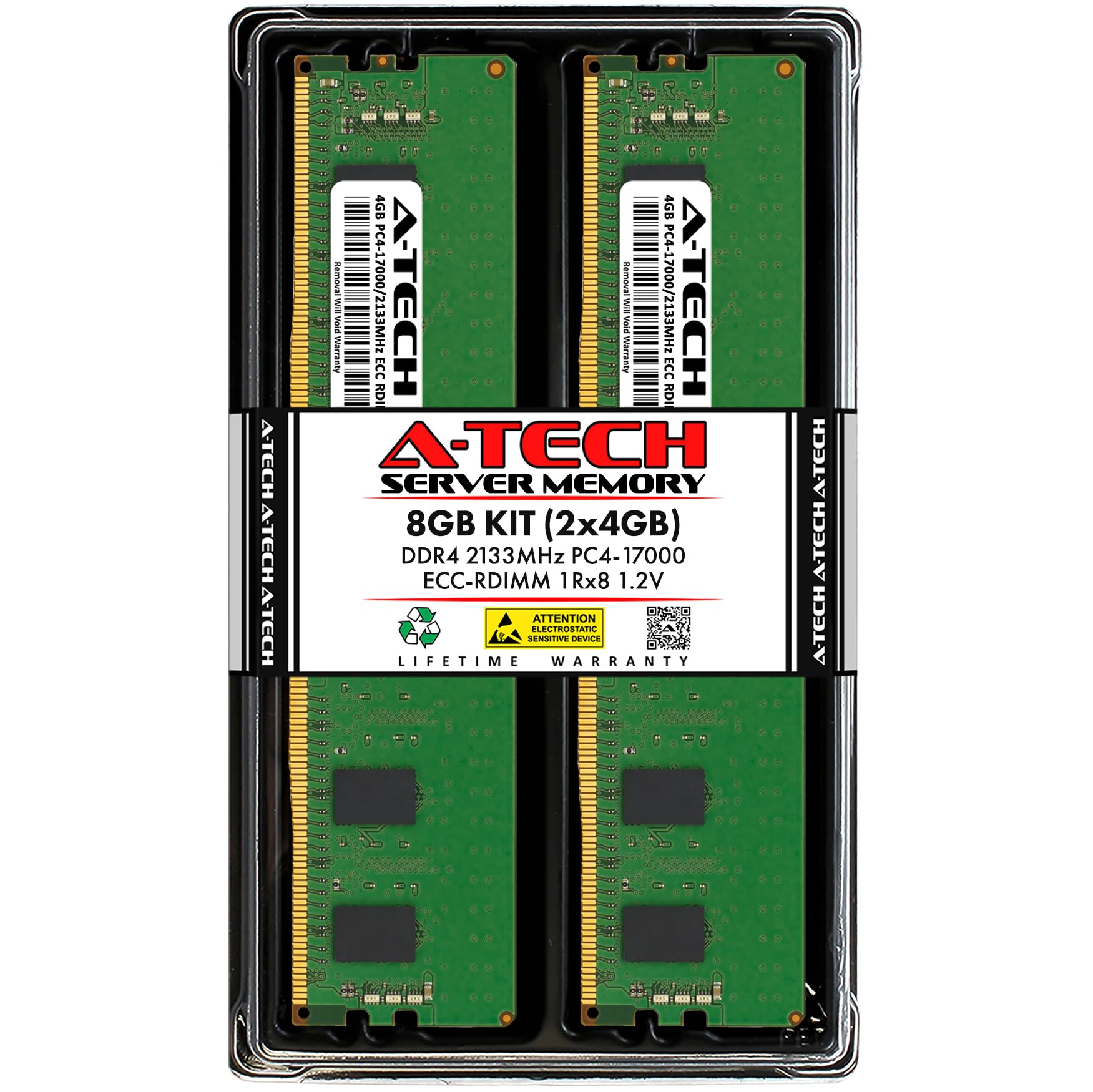 Amazon.co.jp: A-Tech 8GB キット (2x4GB) DDR4 2133MHz PC4-17000 ECC